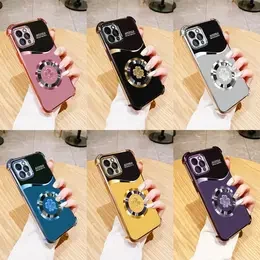 เคสโทรศัพท์สำหรับ iPhone 13 / 13 Pro Max เคสซิลิโคนอ่อนนุ่มชุบไฟฟ้า ดีไซน์หรูหรา ป้องกันการกระแทกได้ดี พร้อมสายคล้องคอ ลายใบเมเปิ้ลห้าสี