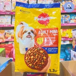 Pedigree adult mini 1.3 kg. เพดดิกรี สุนัขโตพันธุ์ทอย และพันธุ์เล็ก รสไก่ ตับ และผัก