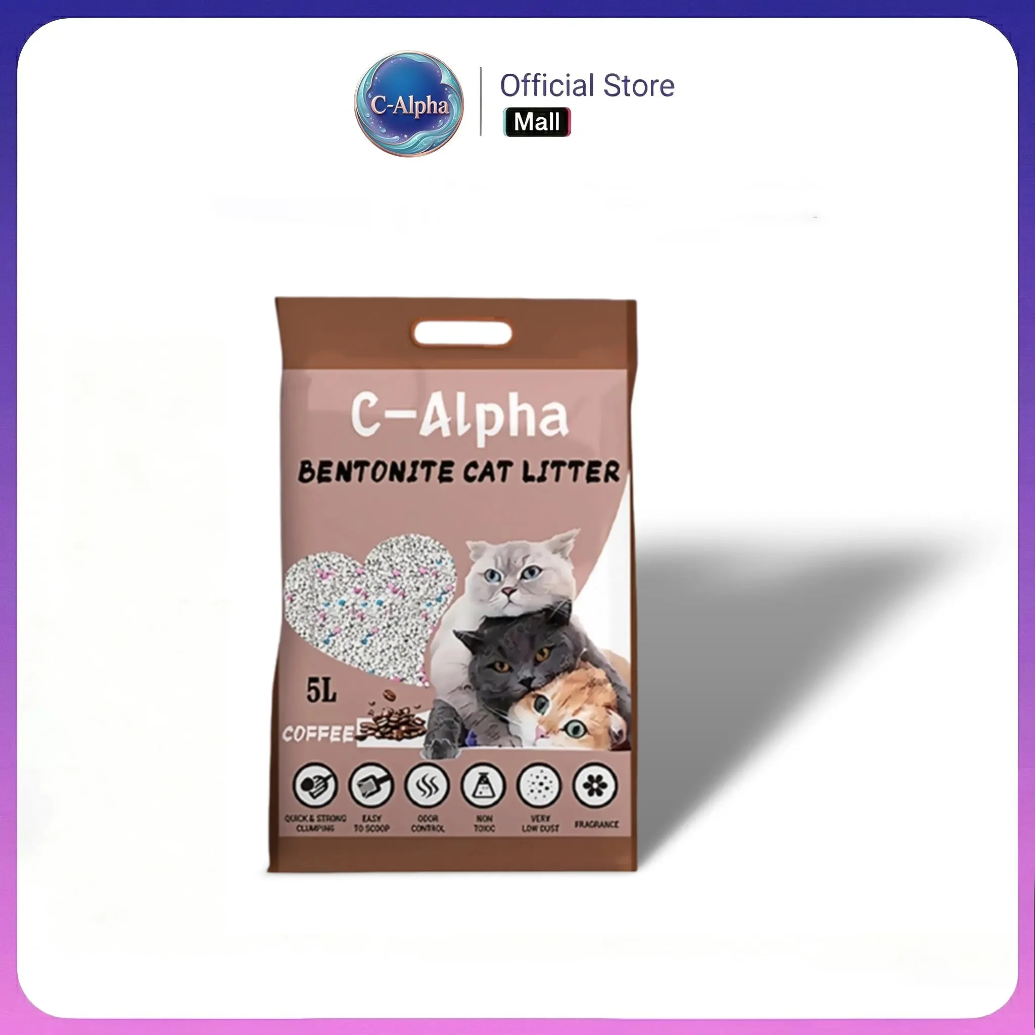 【10/5 ลิตร 】 ทรายแมว C-Alpha จับก้อนดี มีกลิ่นหอม ช่วยกำจัดกลิ่น - TikTok Shop Thailand